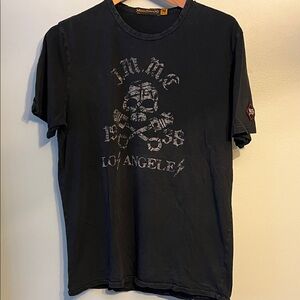 Lucky Brand Johnson Motors Shirt with Skull Graphic from Early 2000’s